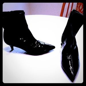 Worthington Booties Black Patent Leather Sz 9M